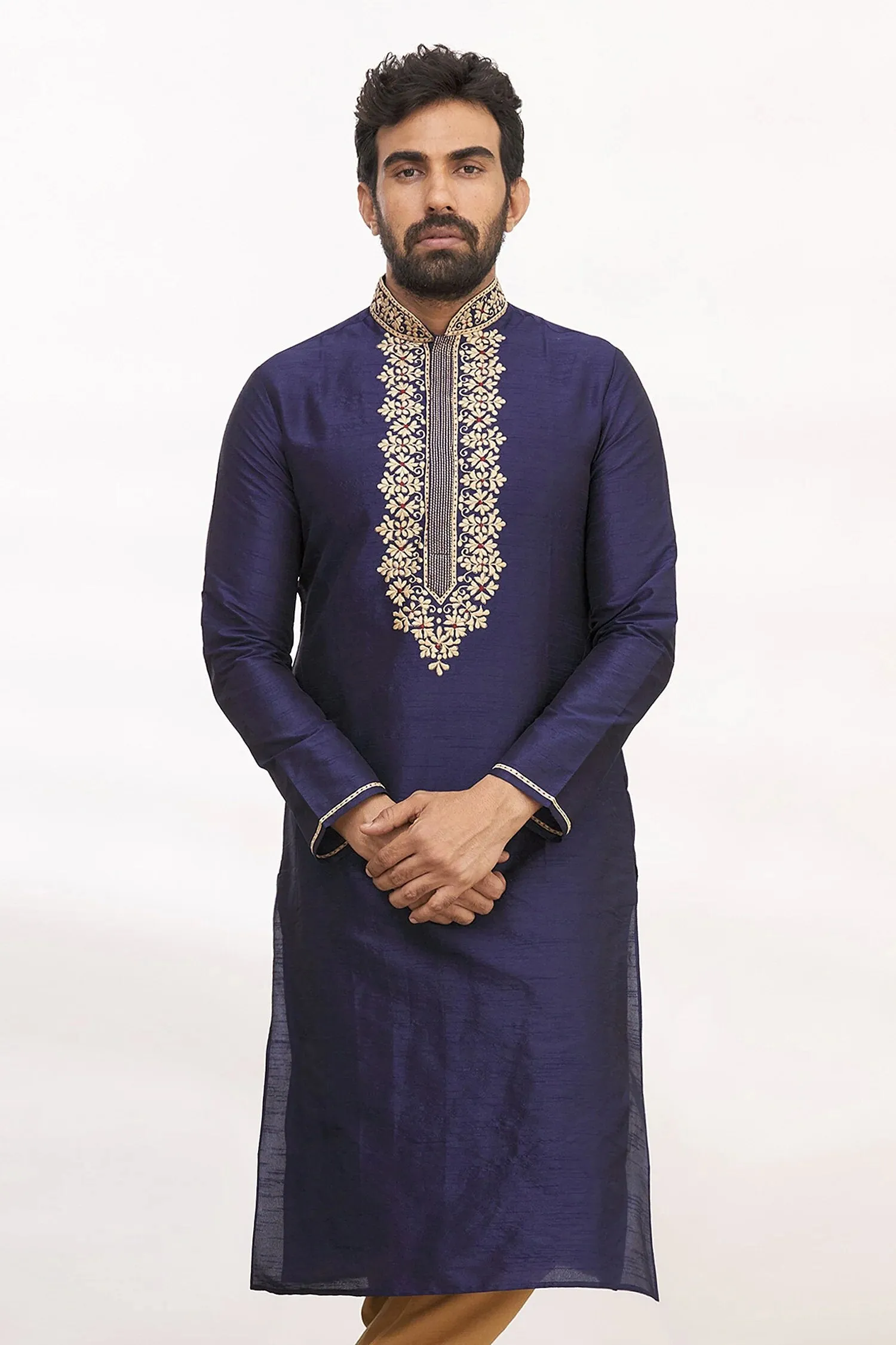 Blue Silk Kurta Set