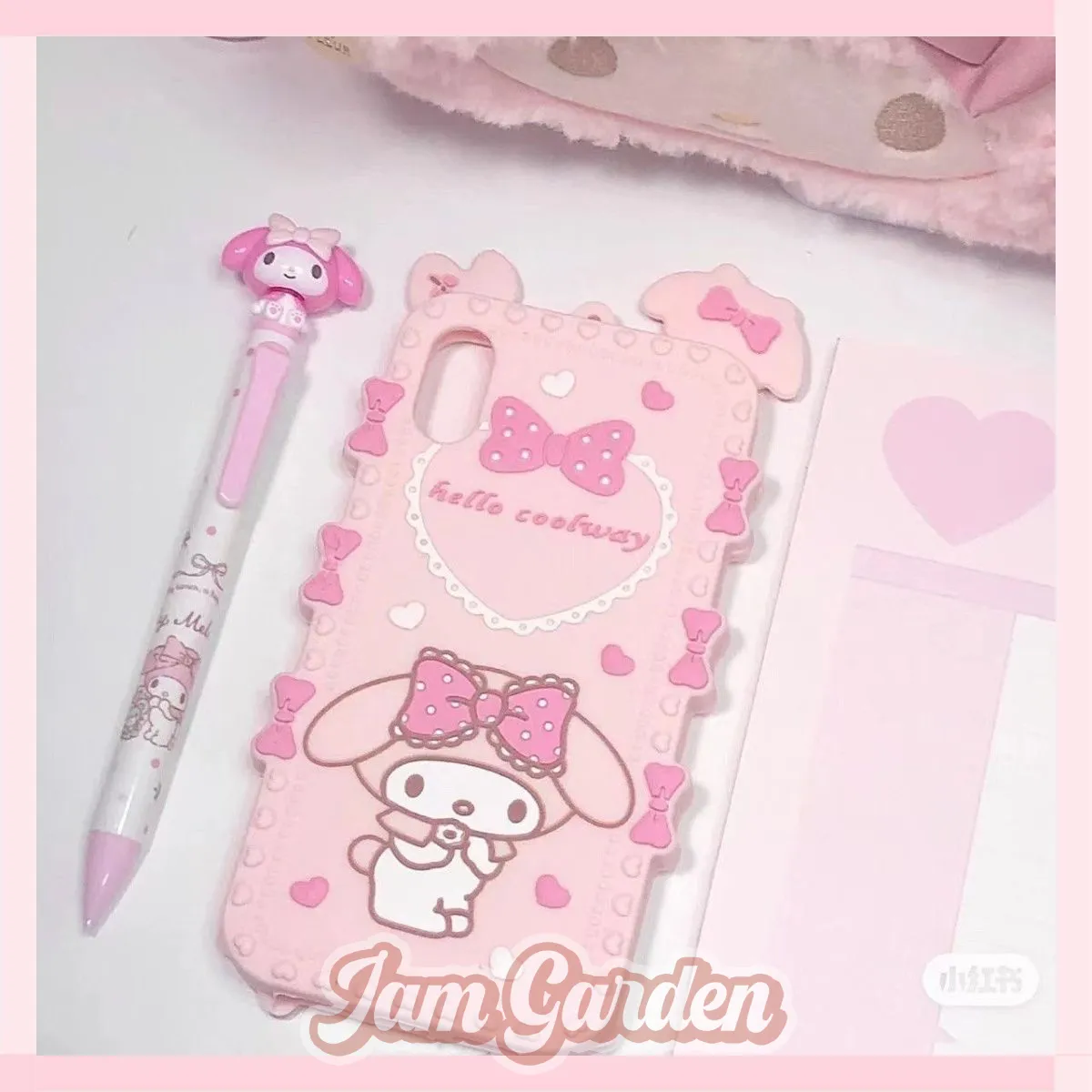 Bow Melody and Mouse Silicone Phone Case