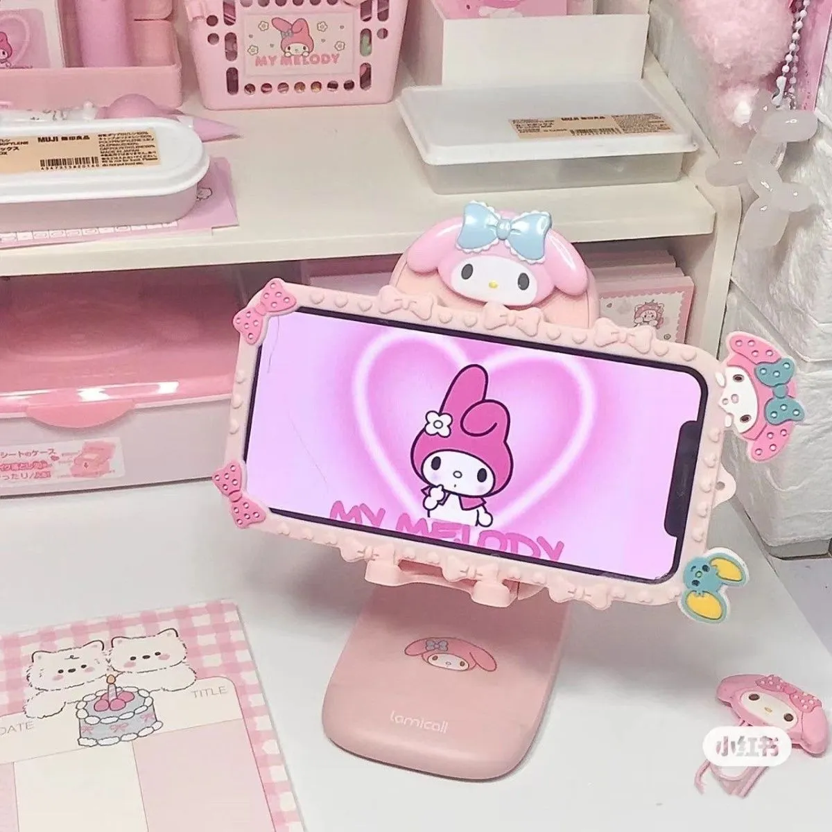 Bow Melody and Mouse Silicone Phone Case