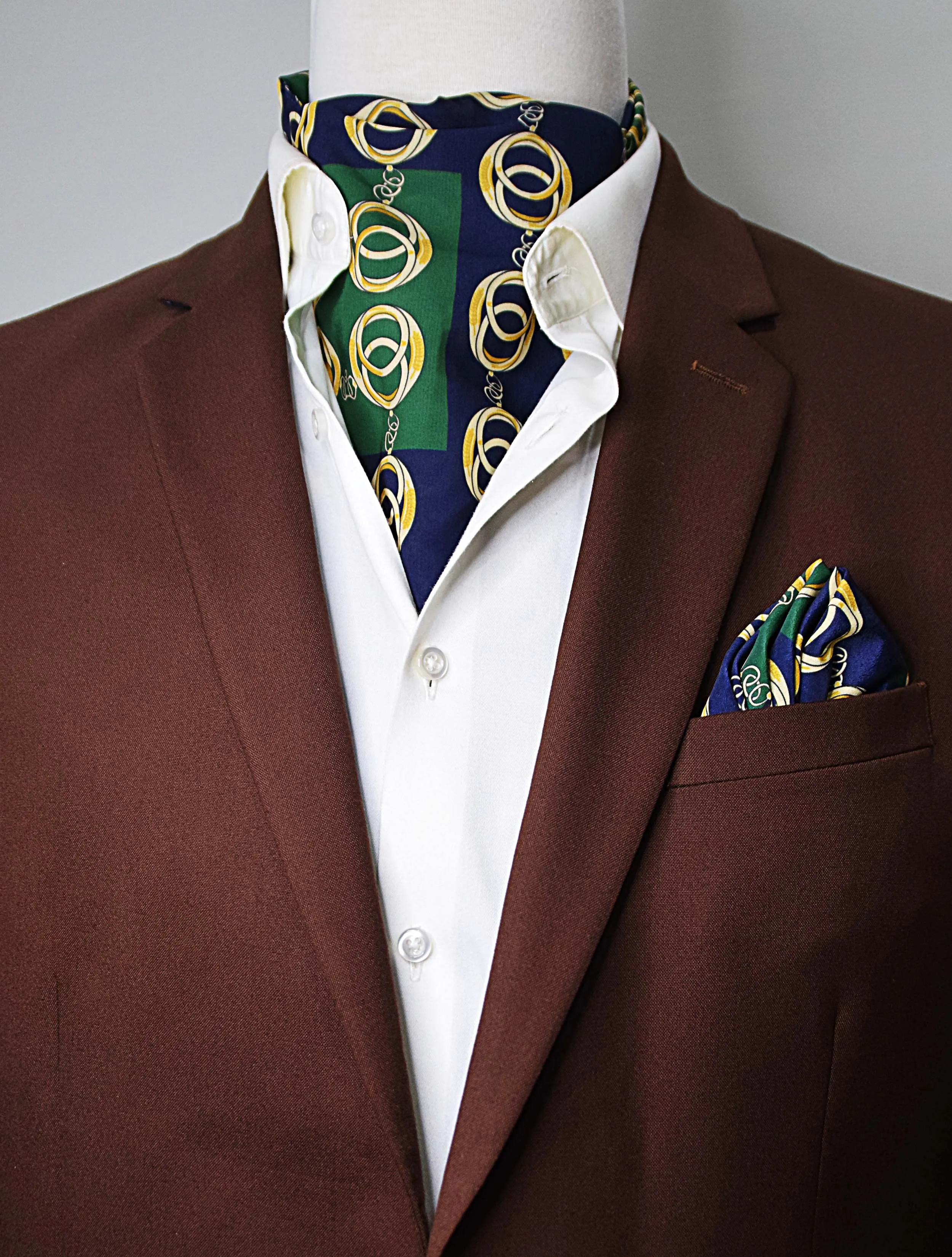 Chain Loop - Silk Ascot & Pocket Square Set