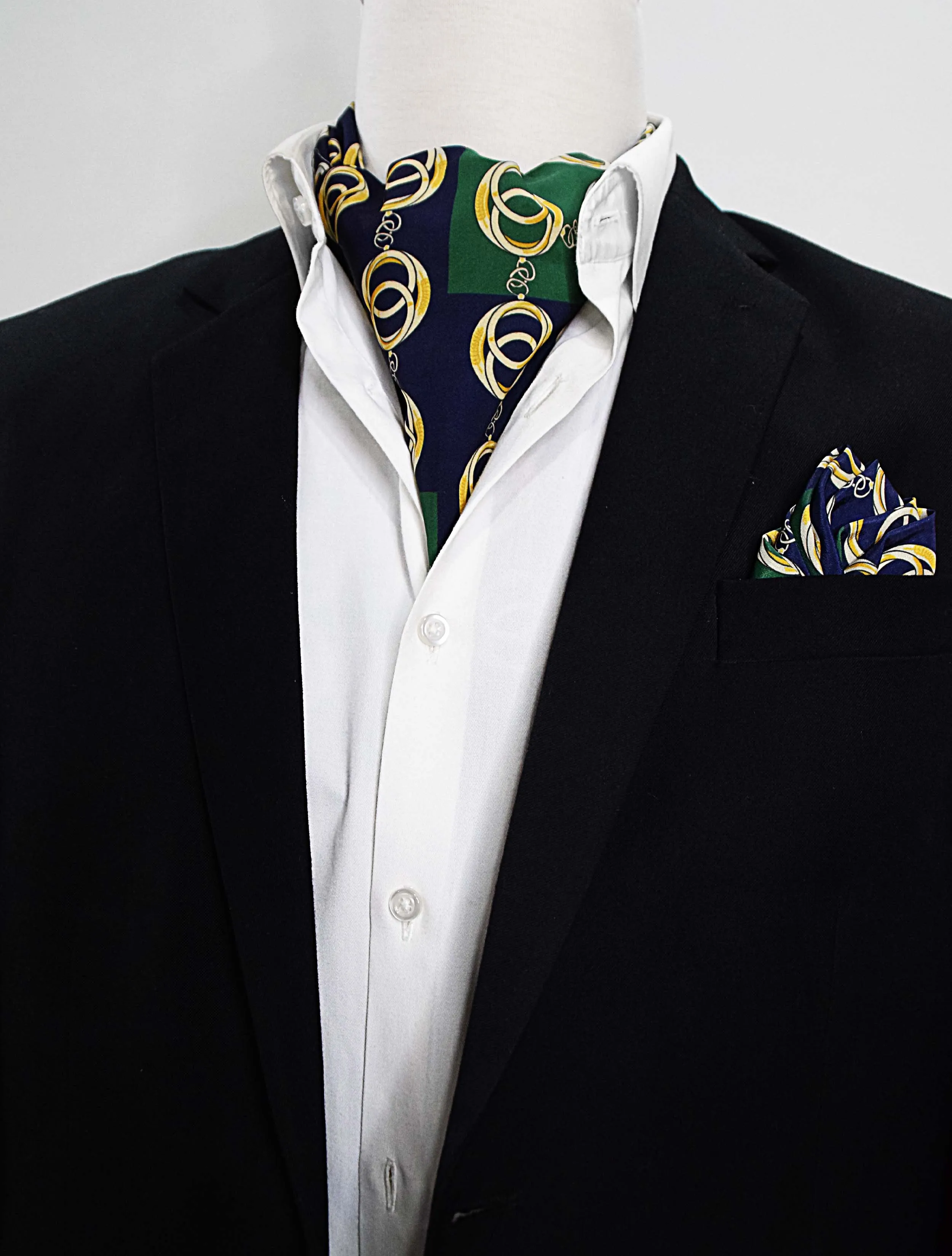 Chain Loop - Silk Ascot & Pocket Square Set