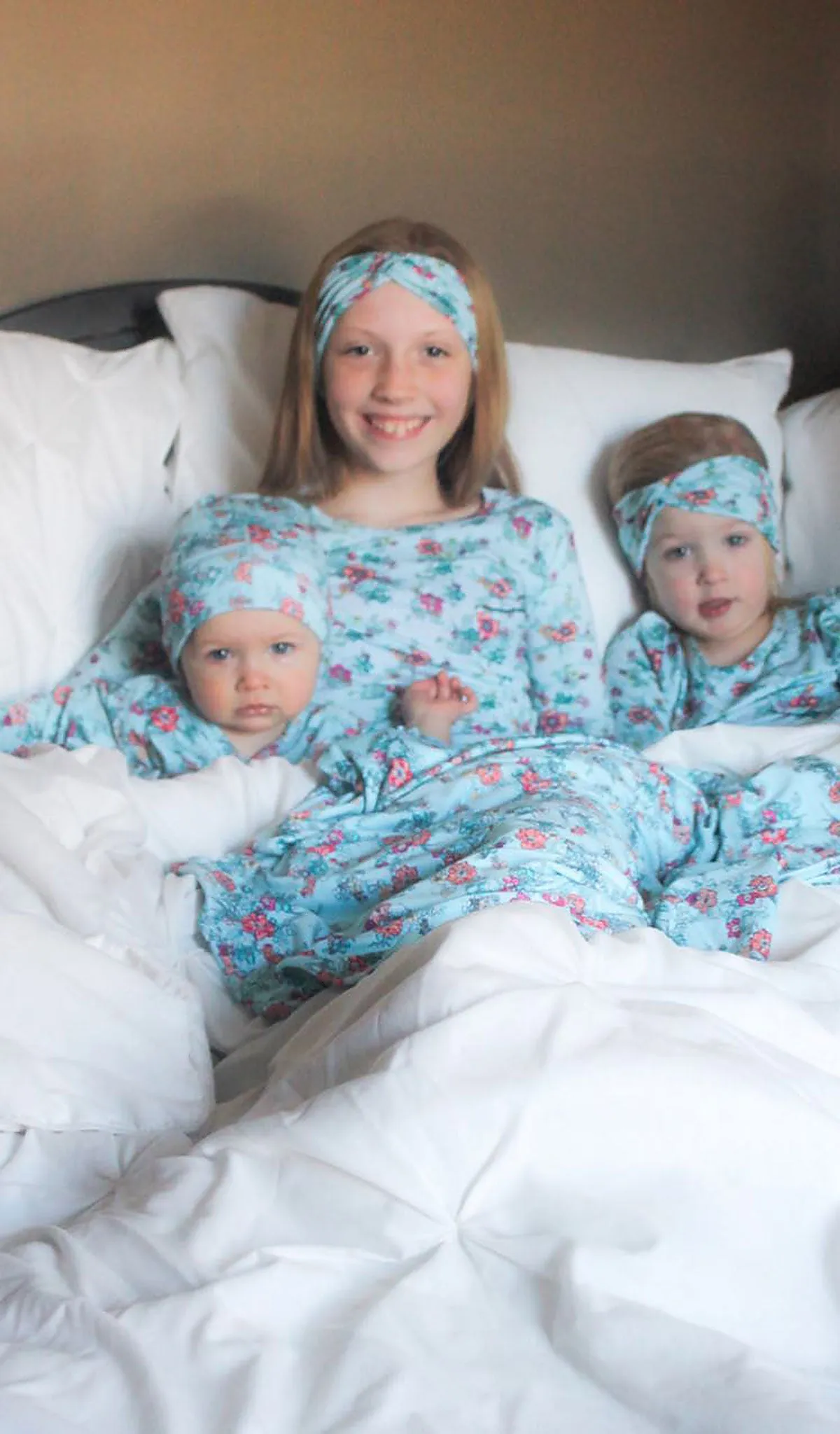 Charlie Kids 3 Piece Pant PJ - Azure Mist Teal- Final Sale