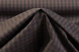 Checked Cotton Shirting - Brown / Gray