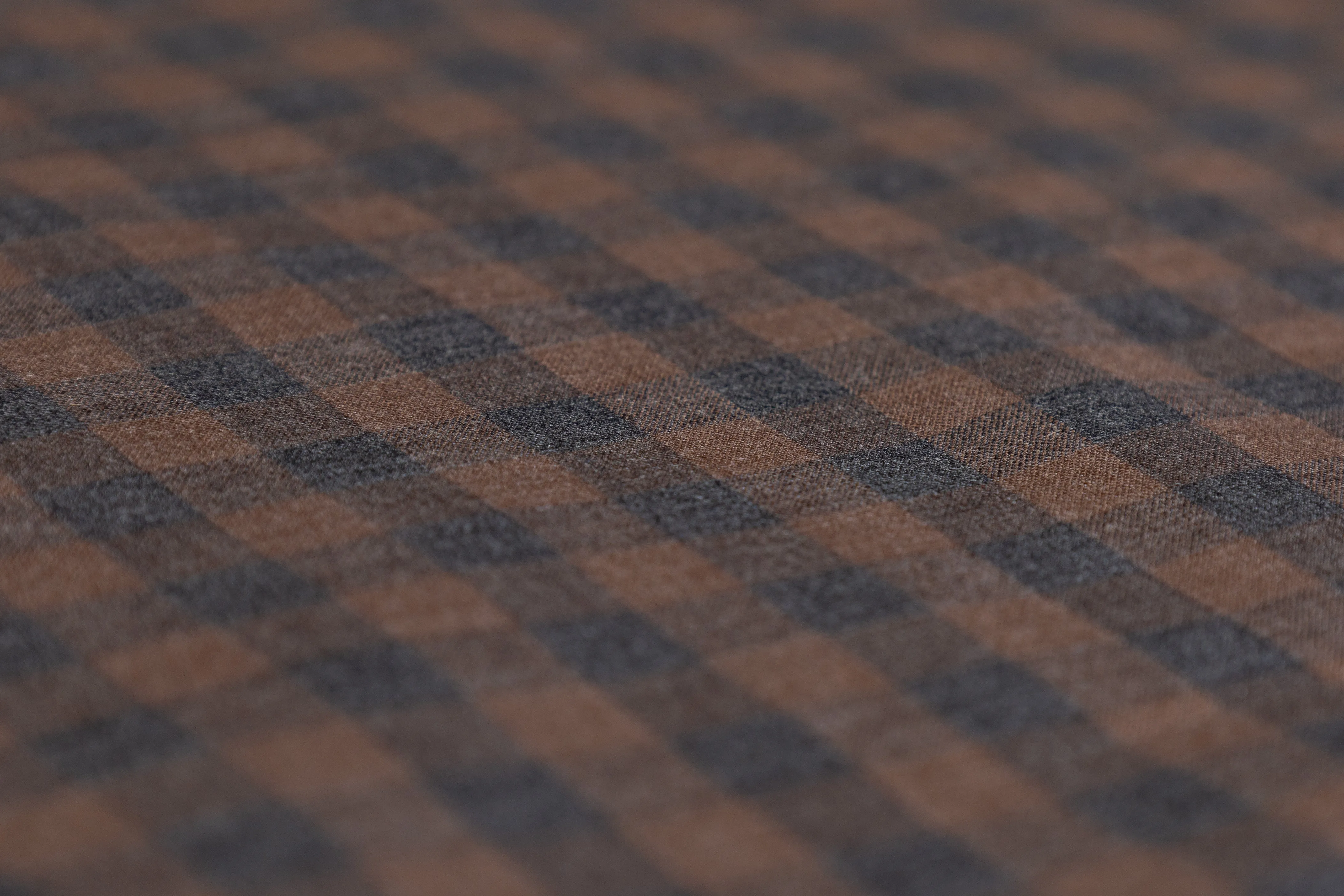 Checked Cotton Shirting - Brown / Gray