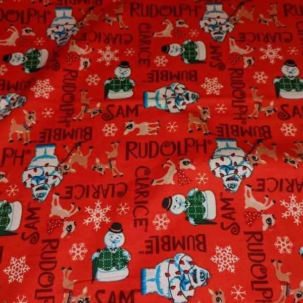 Christmas Flannel Rudolph Flannel Character Names Red