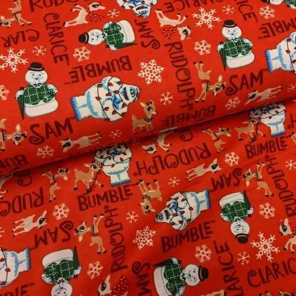 Christmas Flannel Rudolph Flannel Character Names Red