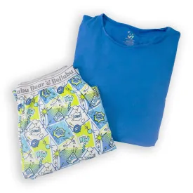 Comic Blue Men's Pajama Set