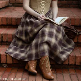 Dark Brown Plaid Renaissance Skirt