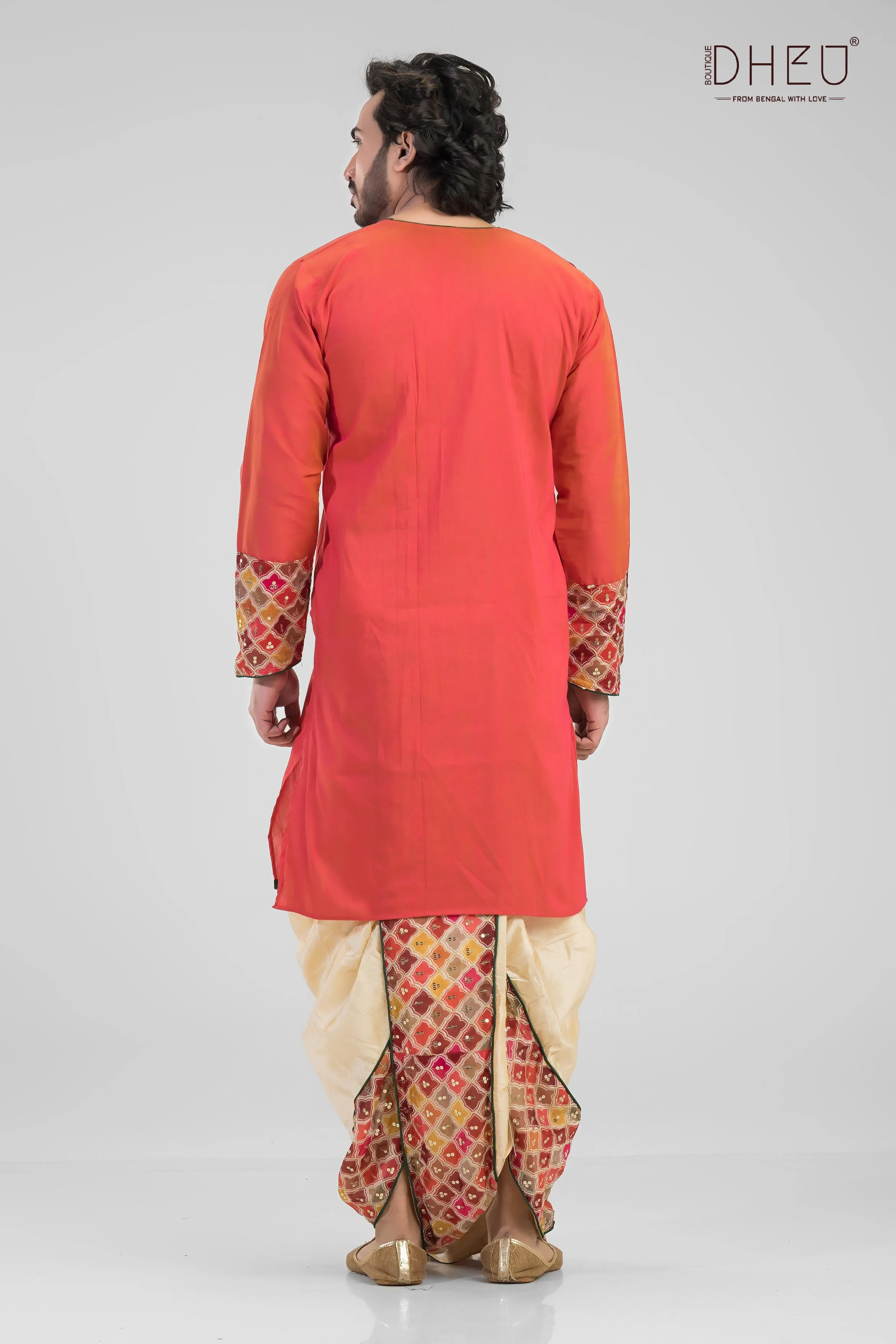 Dheu Exclusive Designer Kurta Dhoti(Optional) Set