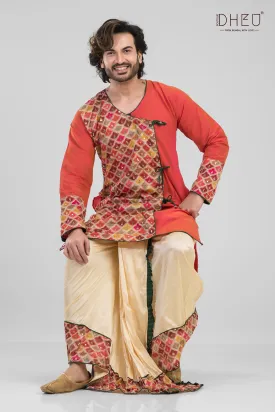 Dheu Exclusive Designer Kurta Dhoti(Optional) Set