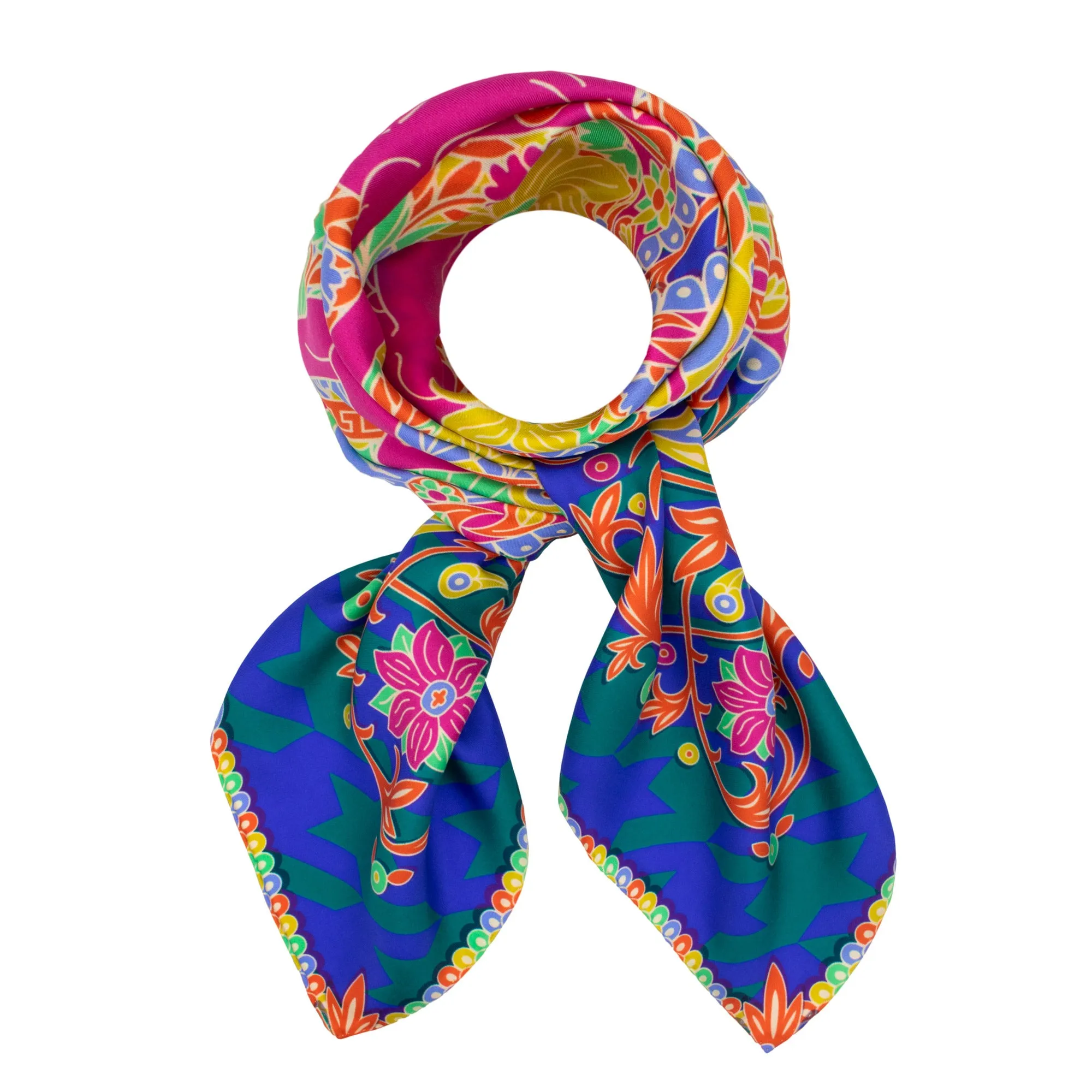 Discobolos Varanasi, Paisley Gods Silk Scarf