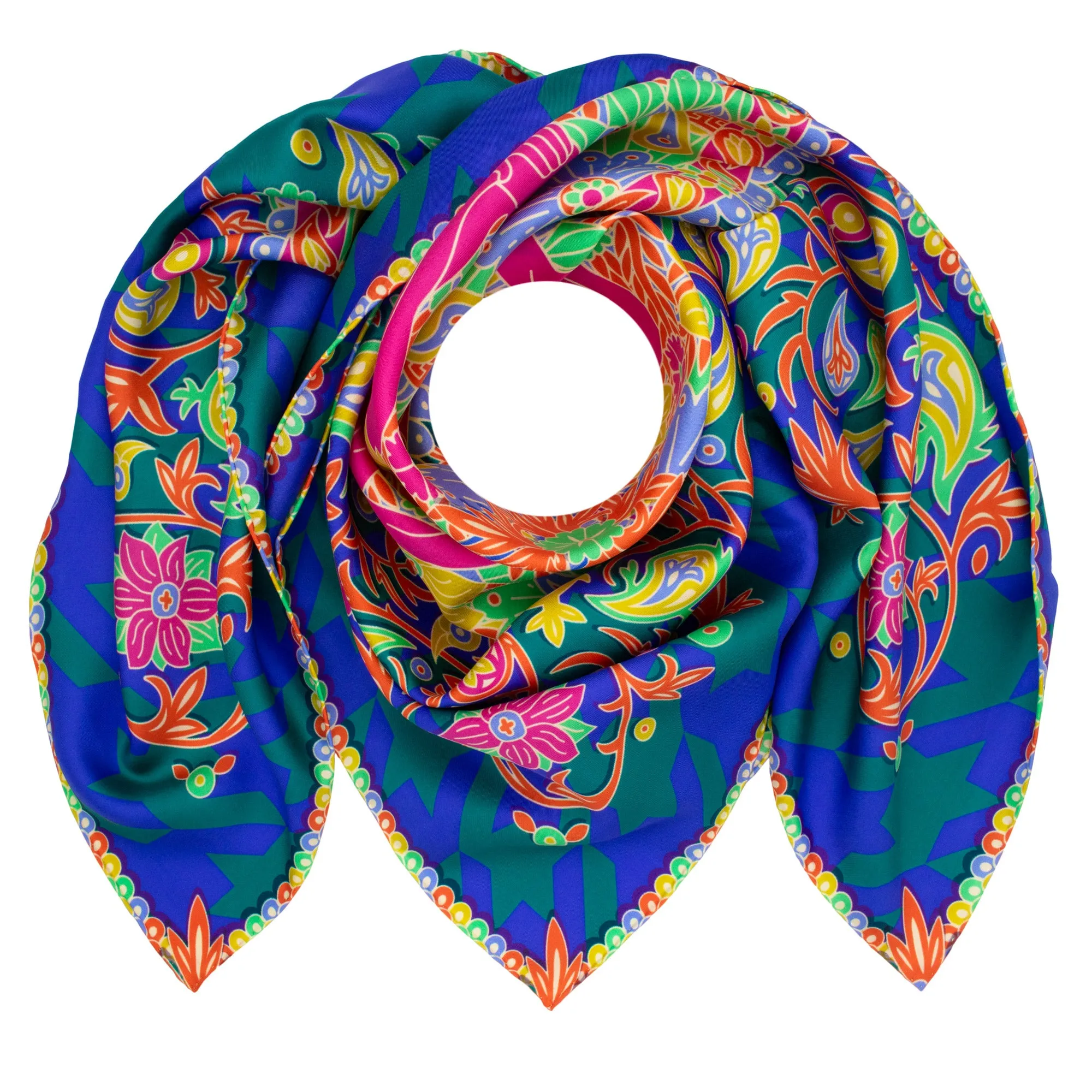 Discobolos Varanasi, Paisley Gods Silk Scarf