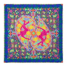 Discobolos Varanasi, Paisley Gods Silk Scarf