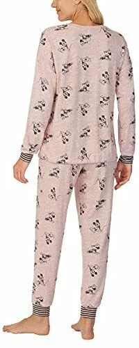 DISNEY MICKEY AND MINNIE COZY 2 PC WOMEN’S PAJAMA SET