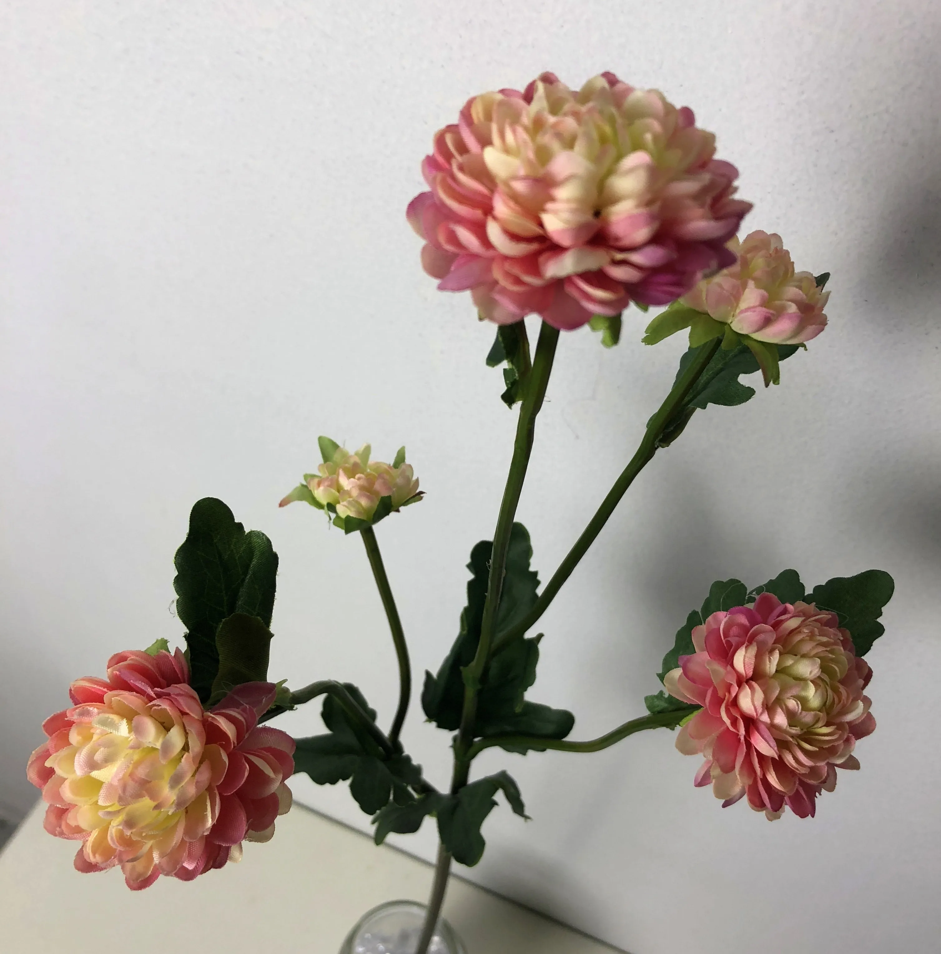 F0246 Mini Dahlia / Chrysanthemum Spray 67cm 3 Colours