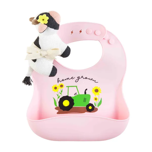 Farm Fun Bib & Rattle Set