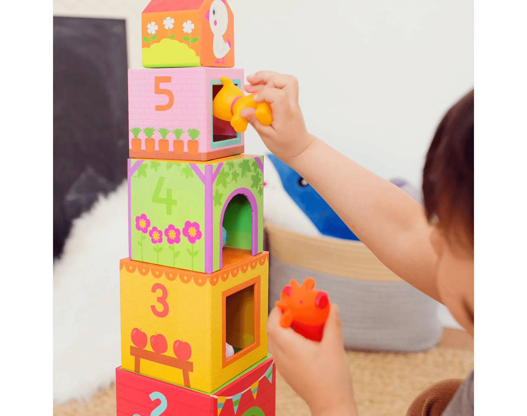 Farm Nest and Stack Blocks and Animals