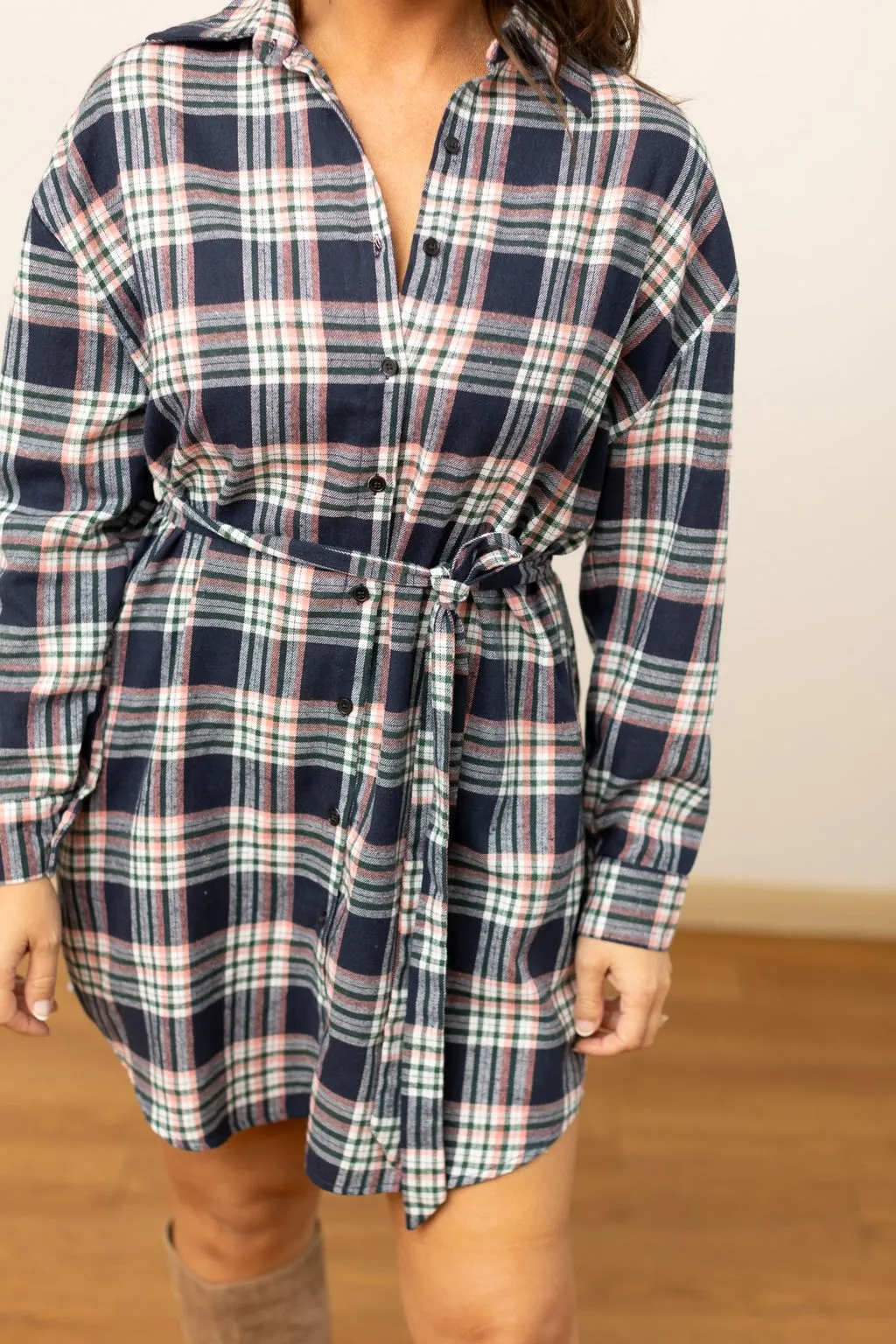 Flannel Shirt Dress