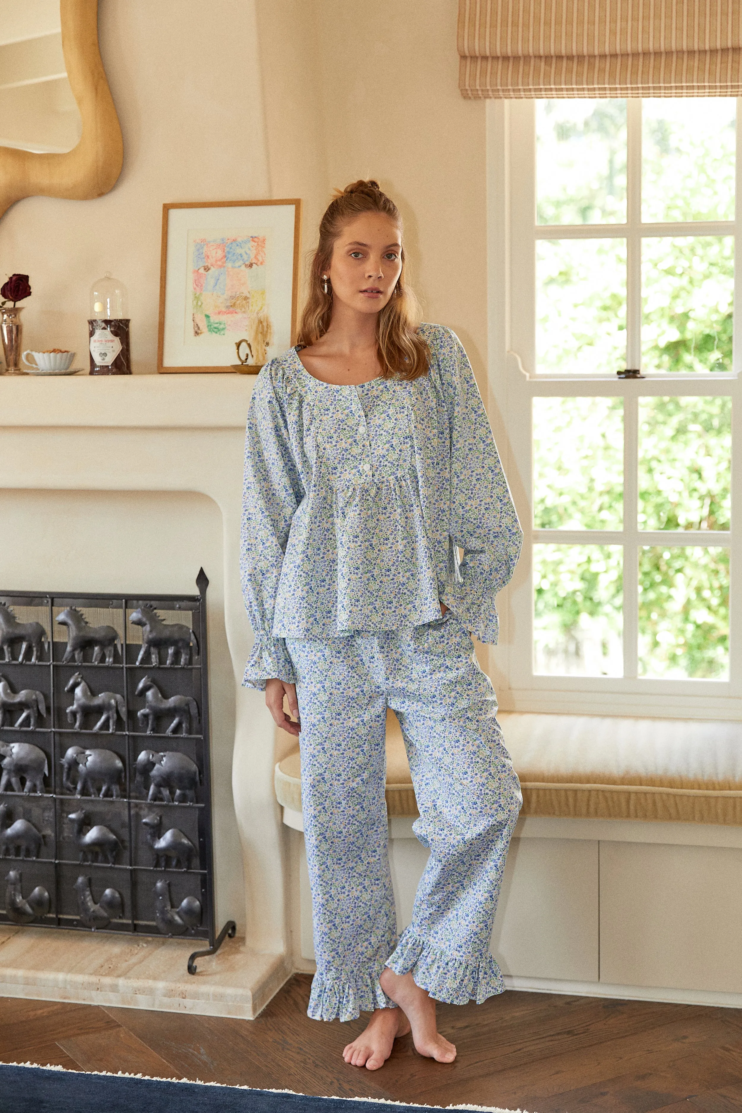 Florence Sleep Set - Cotton - Floret Blue