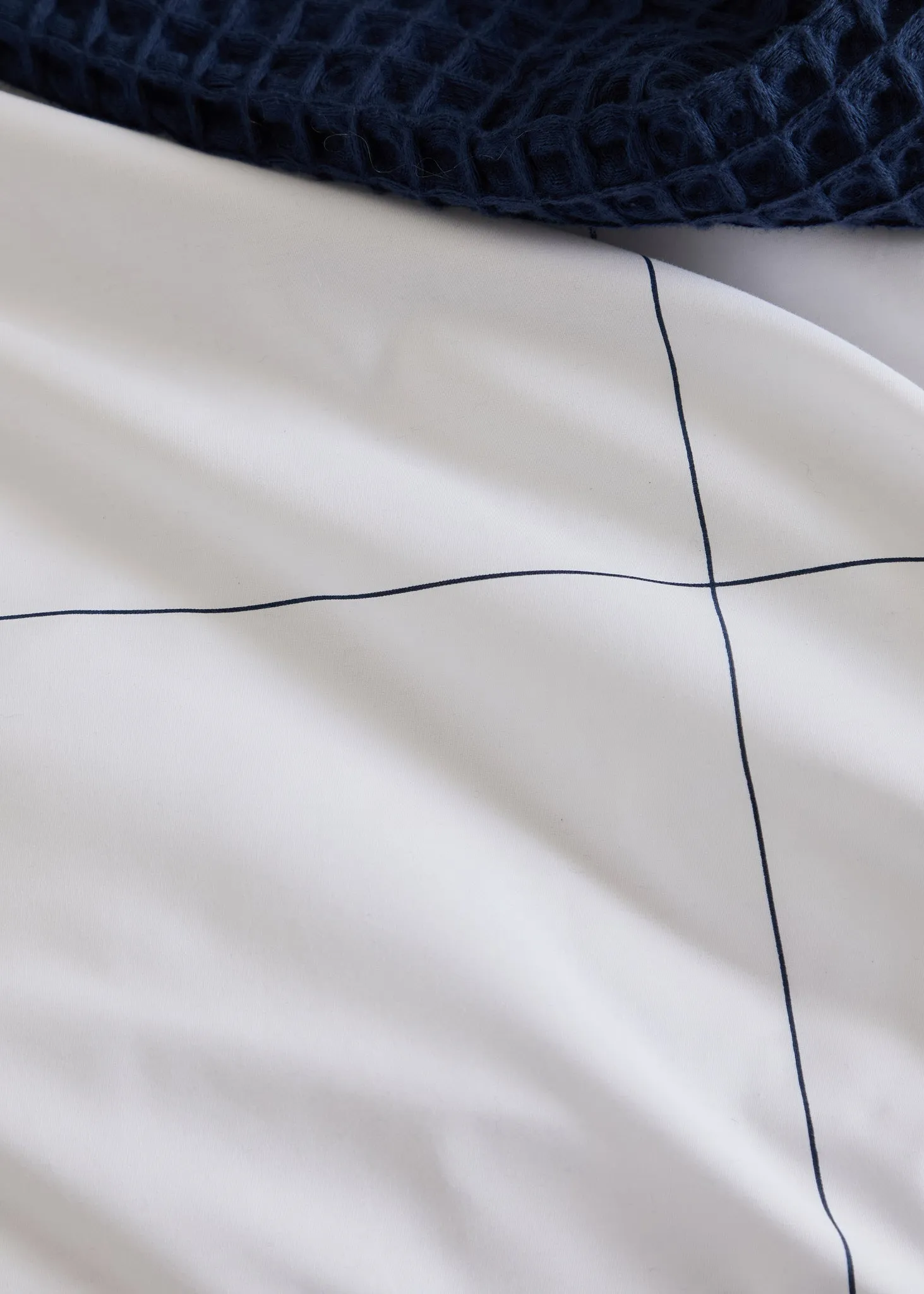 Foxford Navy Windowpane Duvet Set