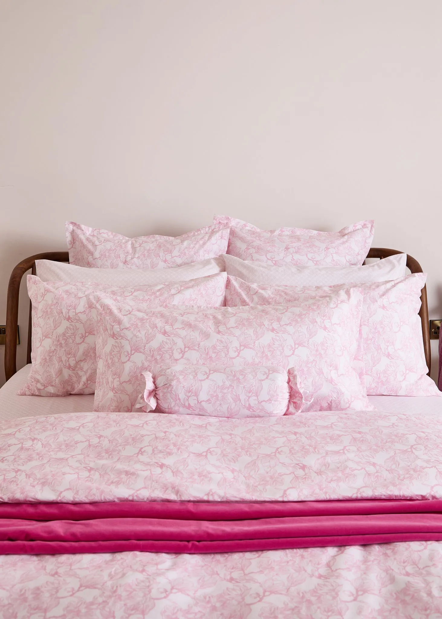 Foxford Pink Magnolia Pillowcase Set