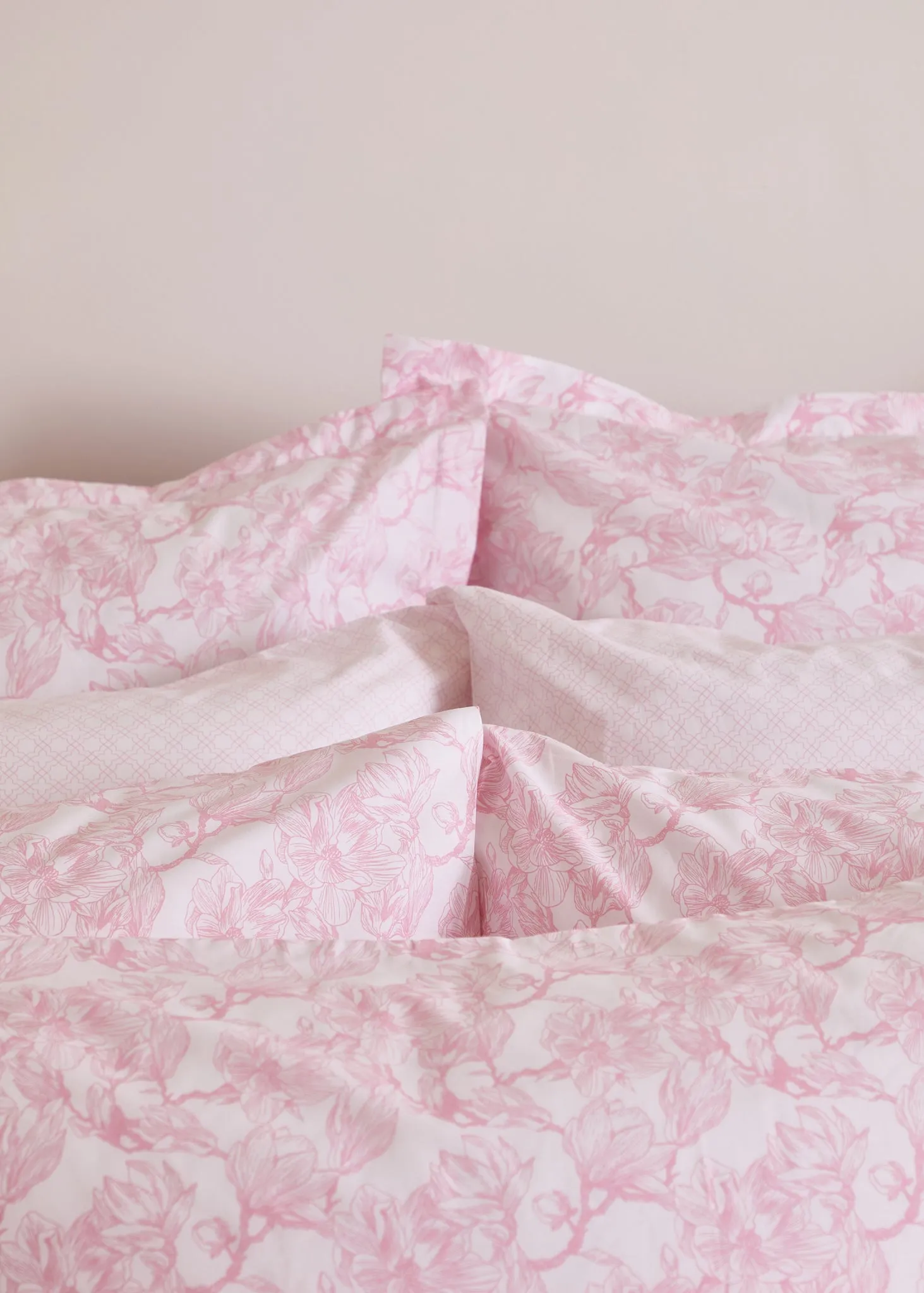 Foxford Pink Magnolia Pillowcase Set