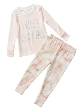 Girls' "SWEET DREAMS" Long Sleeve Top and Jogger Pajama Set