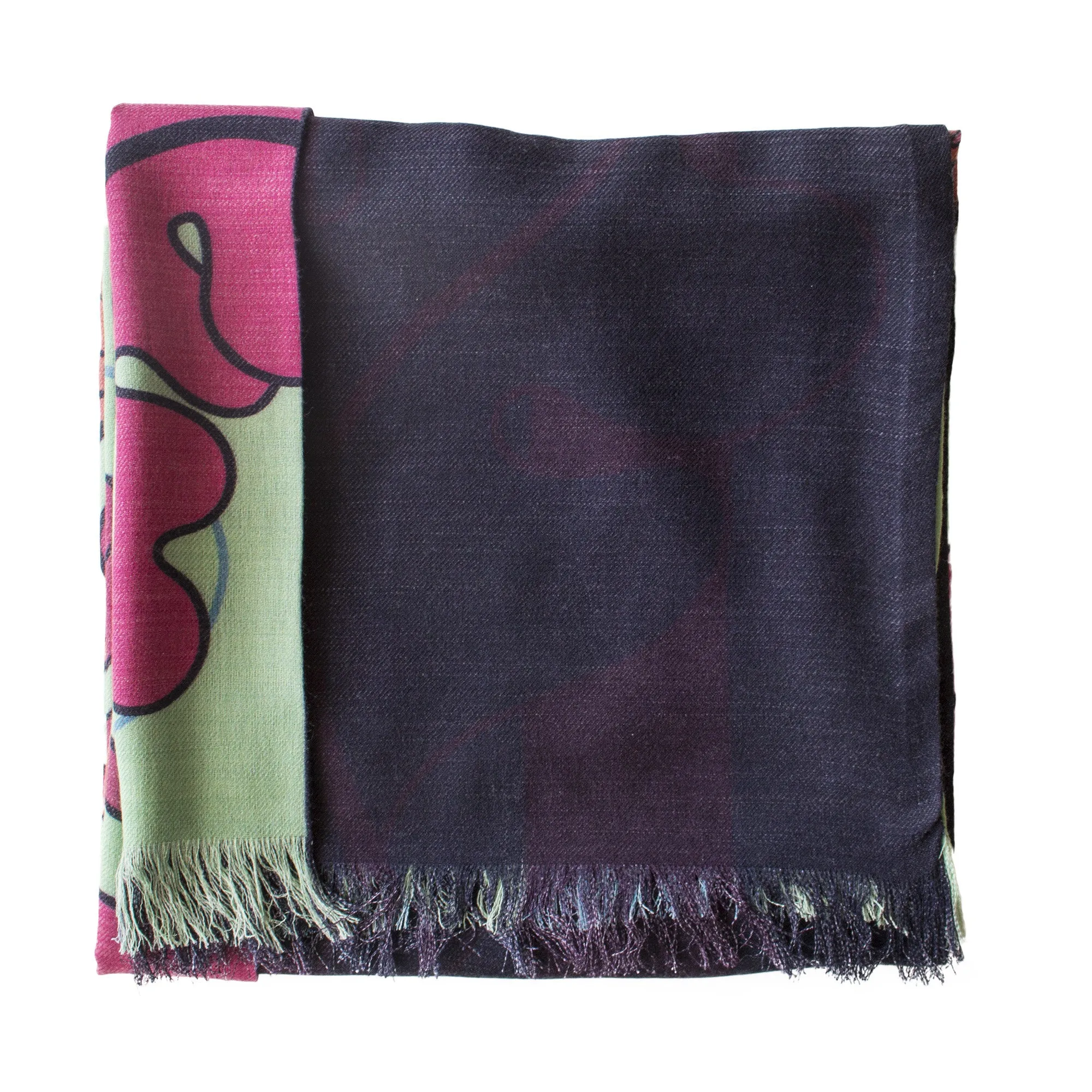 Hares – Spring, Reversible Long Scarf