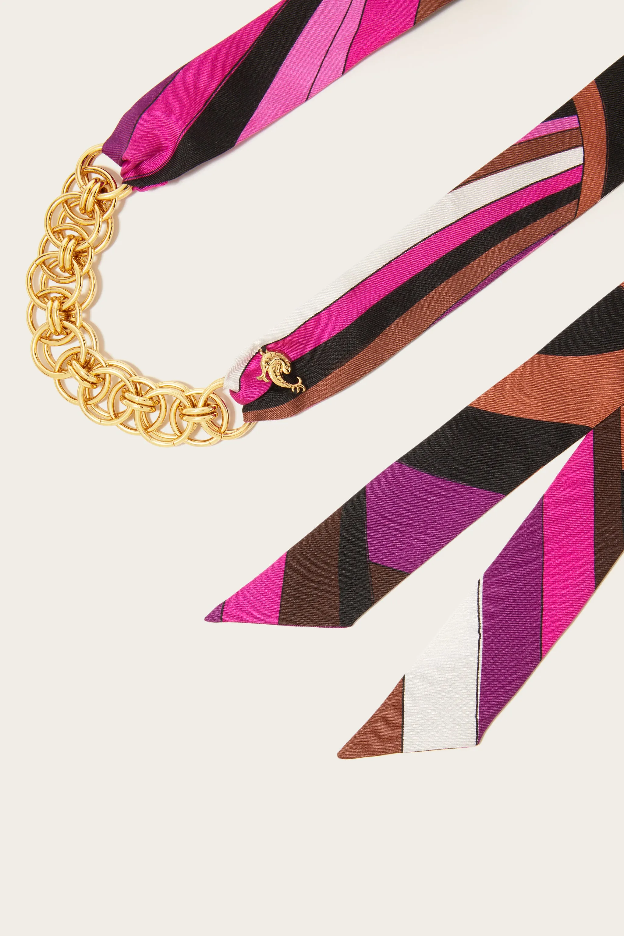 Iride-Print Chain Necklace