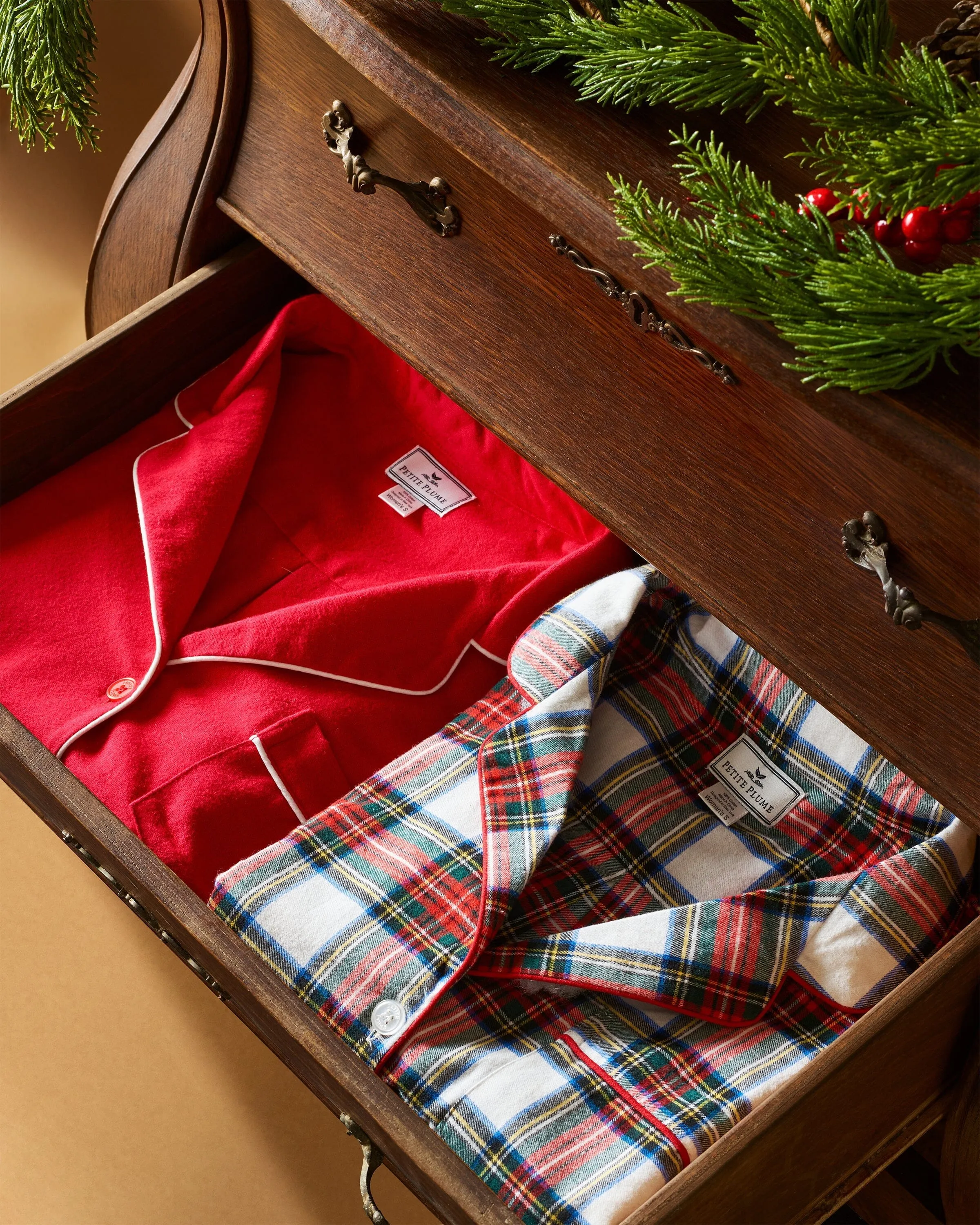 Kid's Flannel Pajama Set | Red