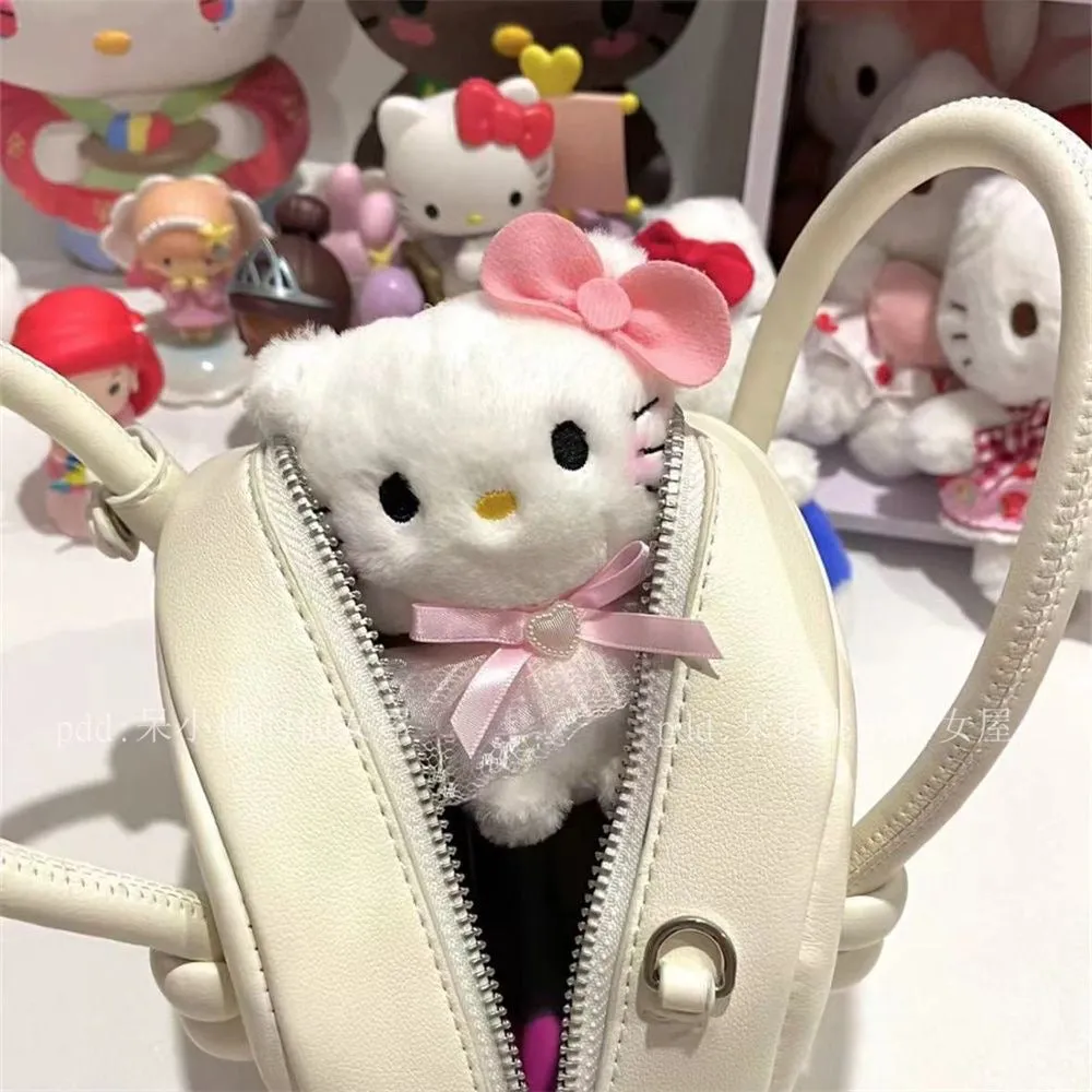 Kitty plush pendant for wearing skirt key chain