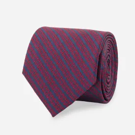 Ladder Stripe Wine Tie