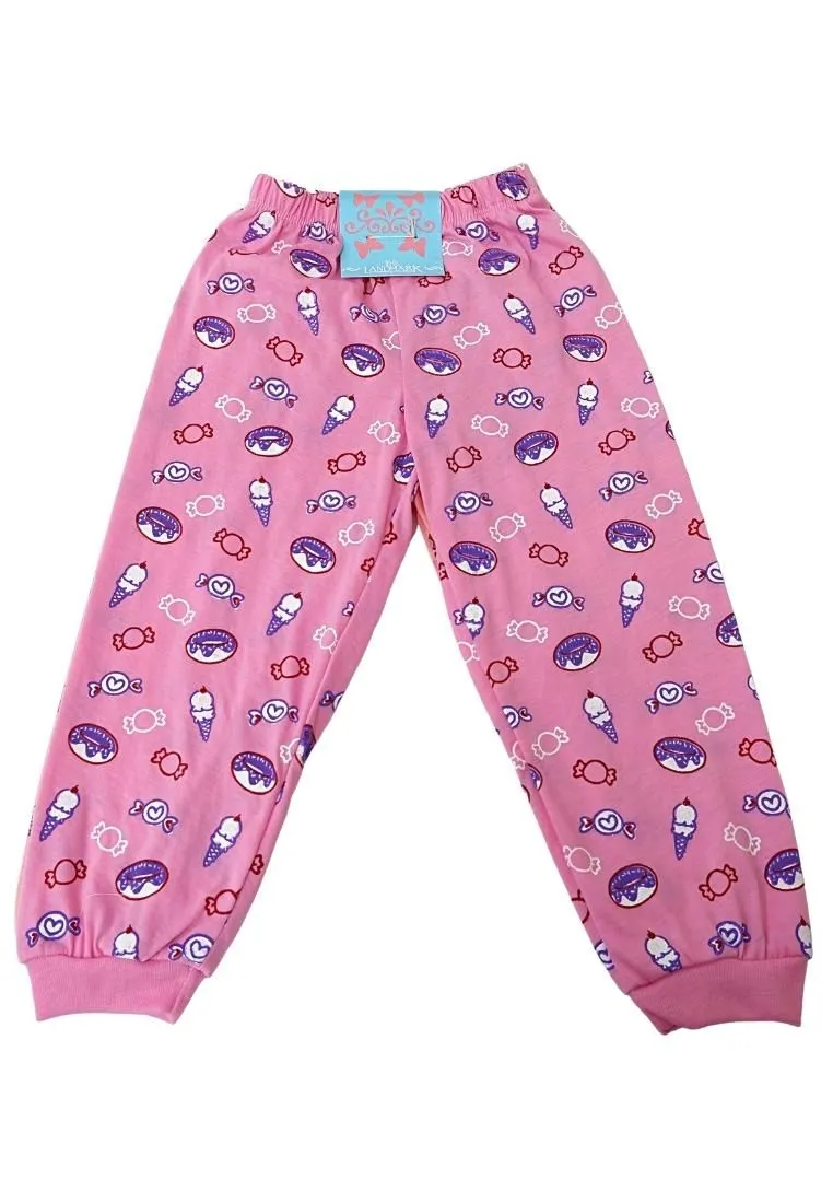 Landmark Pajama Pants Unicorn Pretty and Donut Candy - Dark Peach/Pink