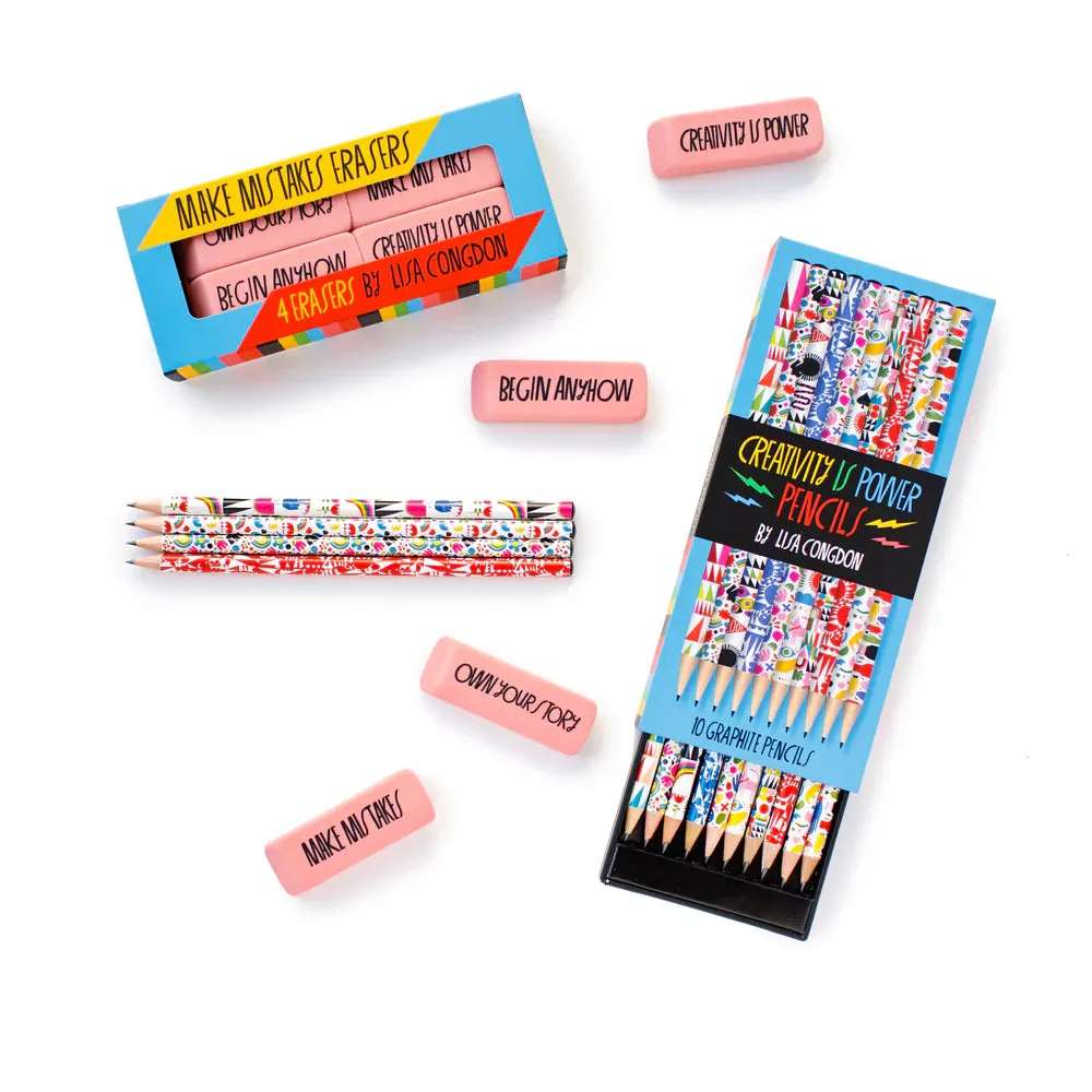 Make Mistakes Erasers Set