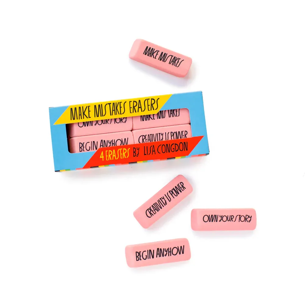 Make Mistakes Erasers Set