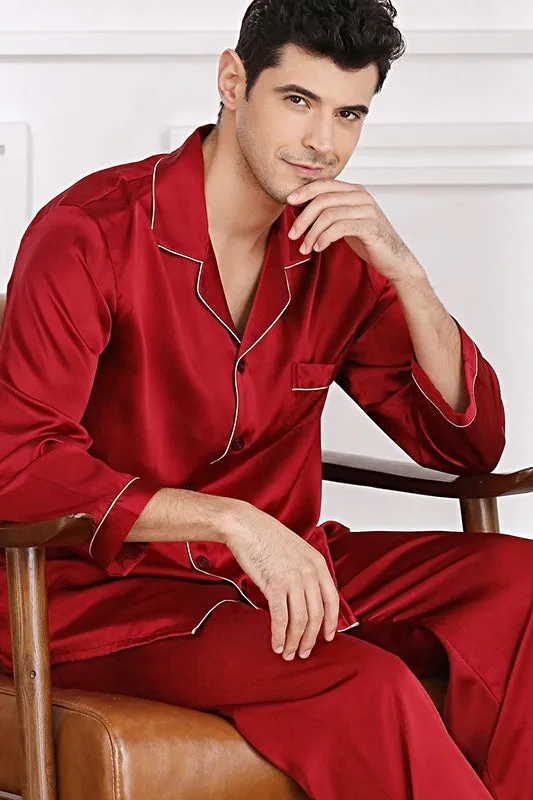 Mens Silk Pajama Set