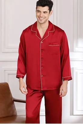 Mens Silk Pajama Set