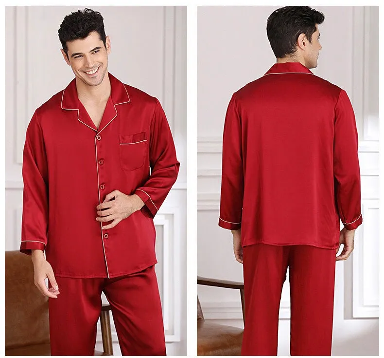 Mens Silk Pajama Set