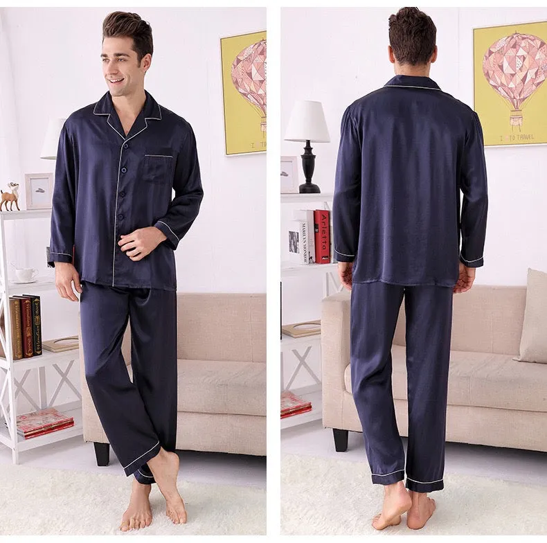 Mens Silk Pajama Set