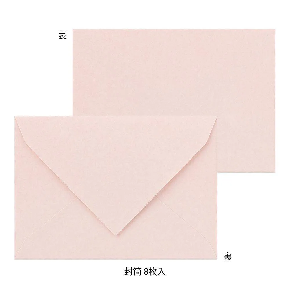 Midori Letter Set 314 Flower Color Washi Paper - Pink