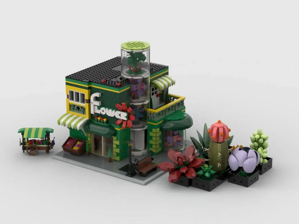 Modular Flower store   Display for set 10309