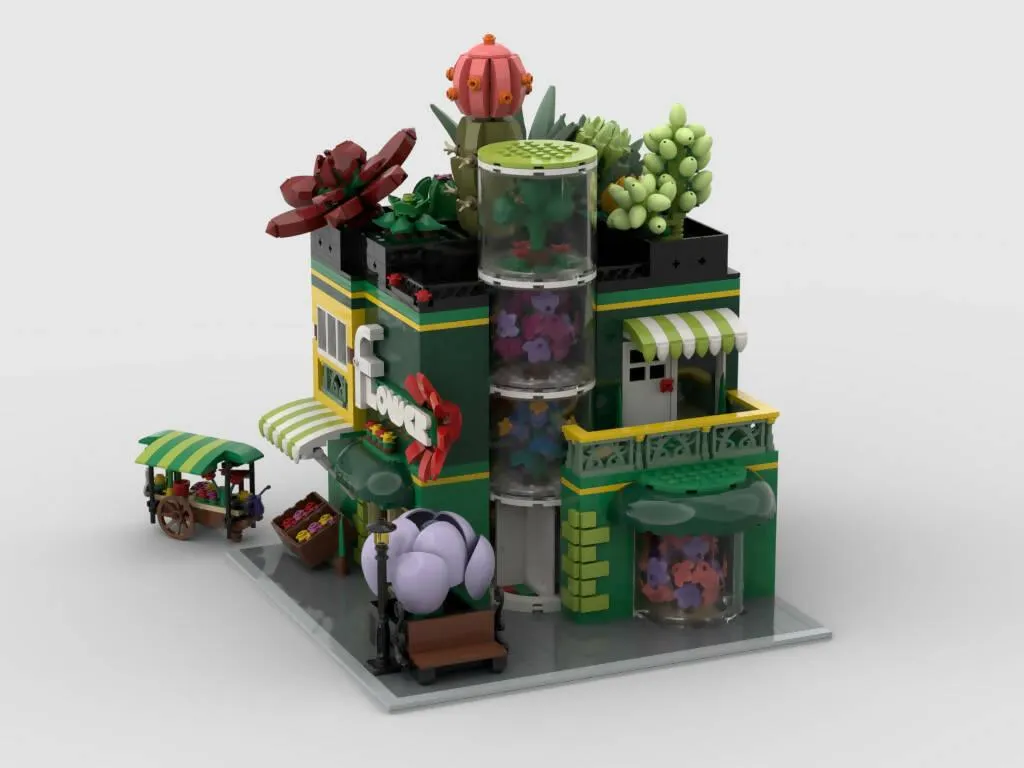 Modular Flower store   Display for set 10309