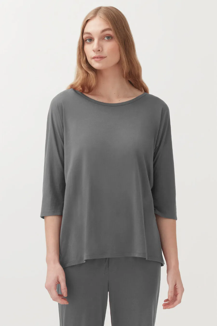 Organic Pima Drape-Back Top