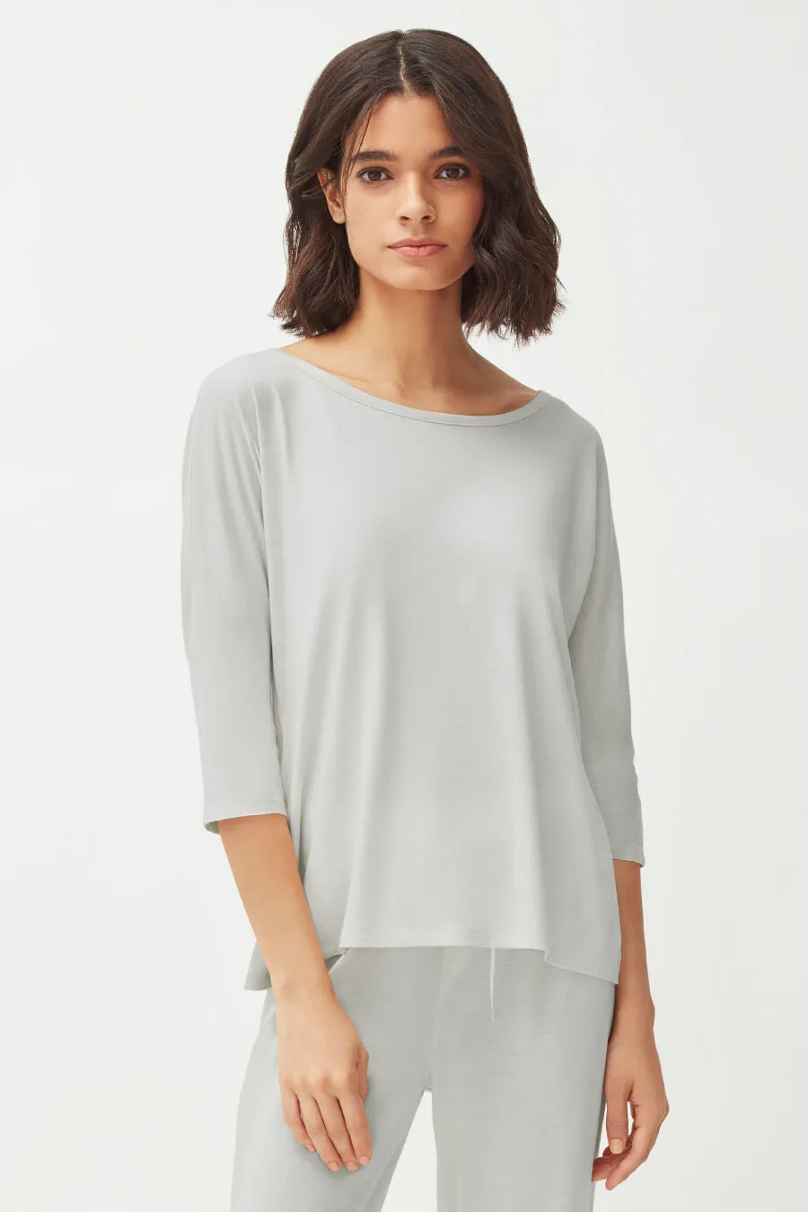 Organic Pima Drape-Back Top