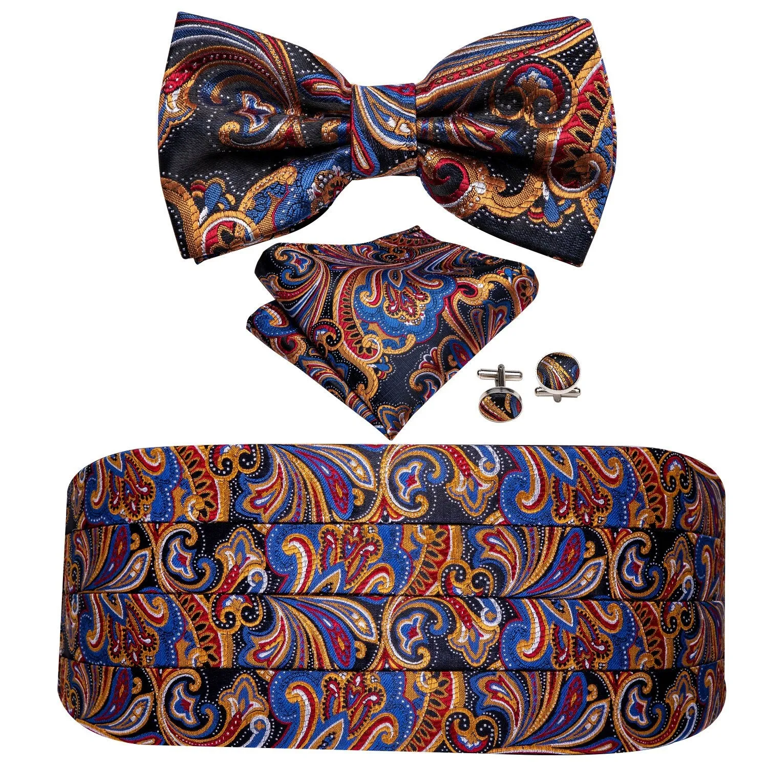 Paisley Silk Cummerbund Set