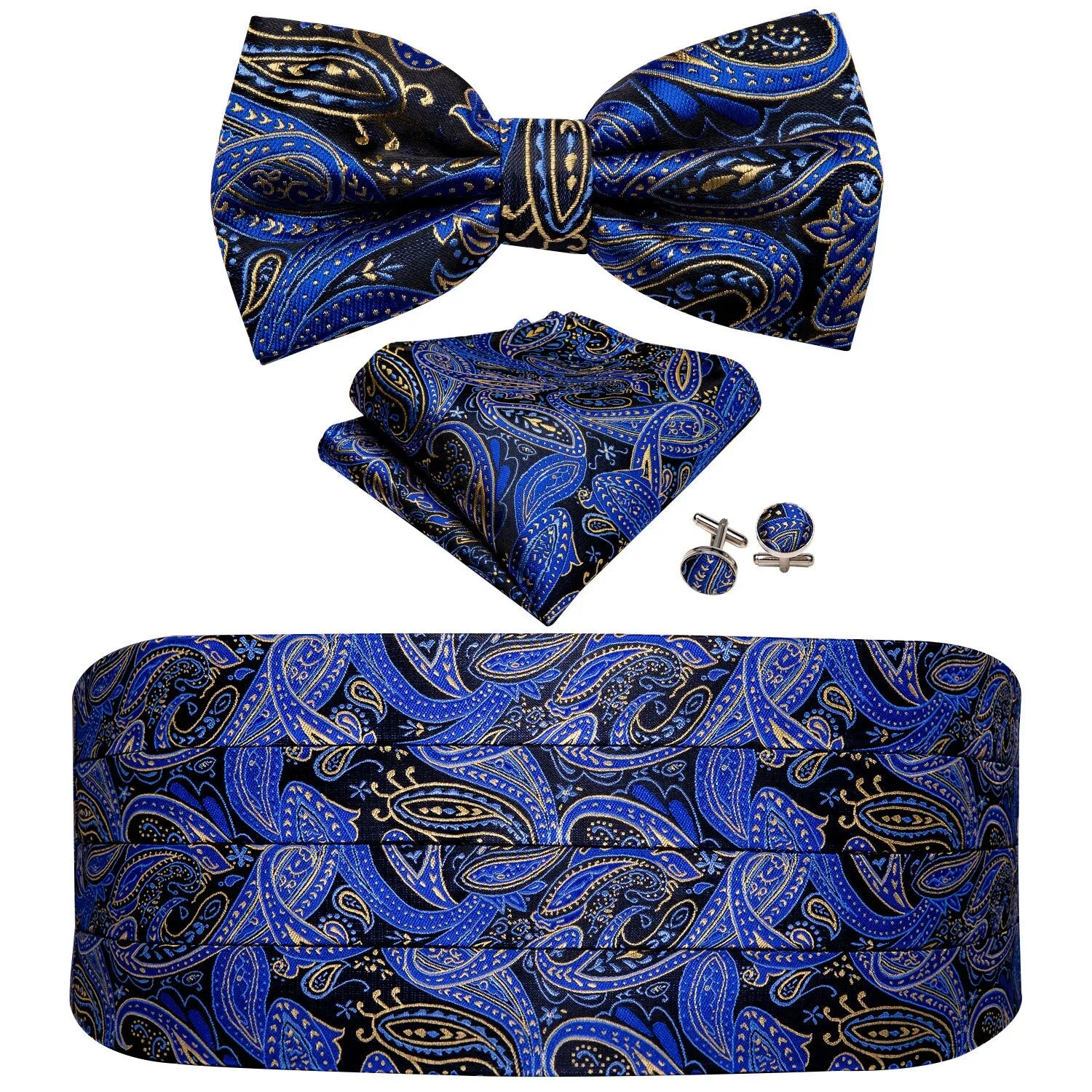 Paisley Silk Cummerbund Set