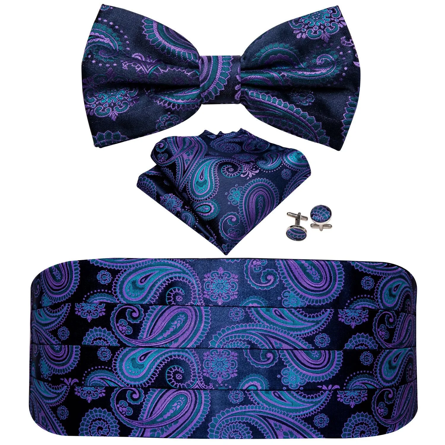 Paisley Silk Cummerbund Set