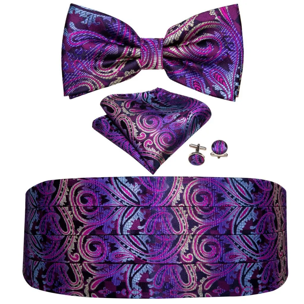 Paisley Silk Cummerbund Set