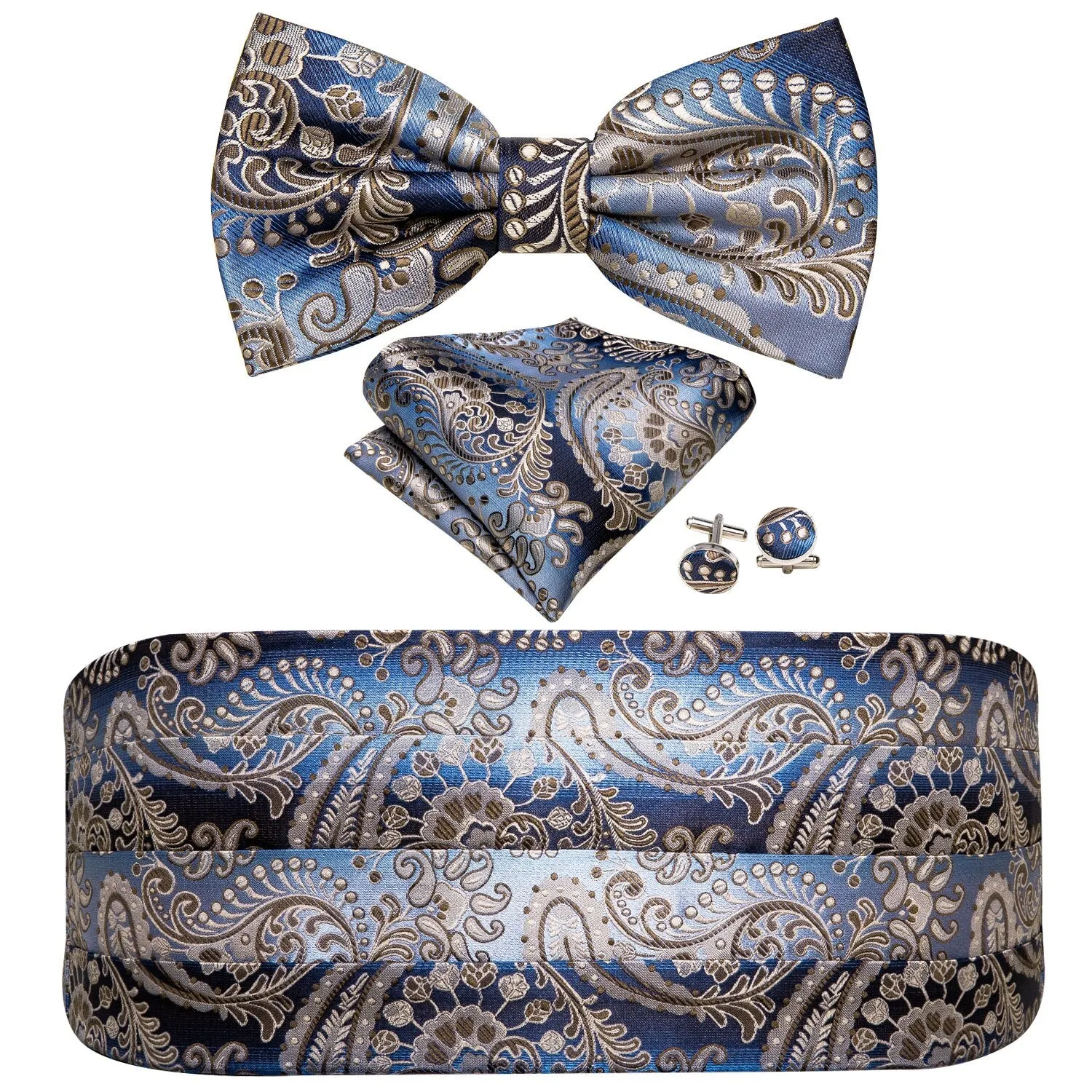 Paisley Silk Cummerbund Set