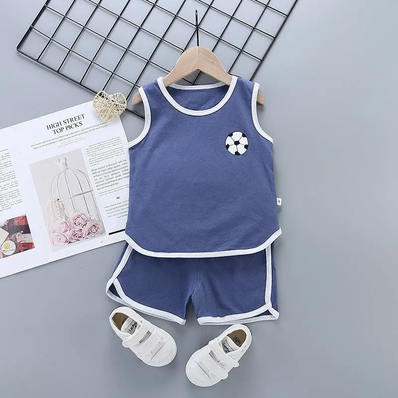 Pure cotton boys and girls suit